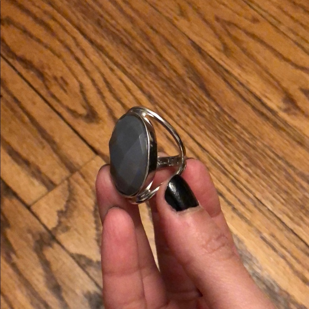 Gray Oval Statement Ring - image 2